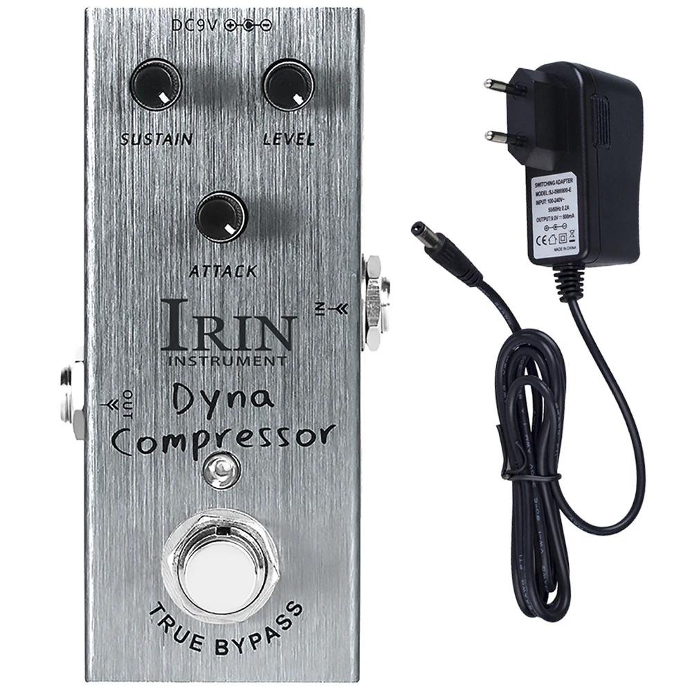 IRIN AN-06 Динамический компрессор Гитарная педаль эффектов с адаптером 9 В Воссоздание Классический компрессор Ross Малошумная гитарная педаль Изображение 0