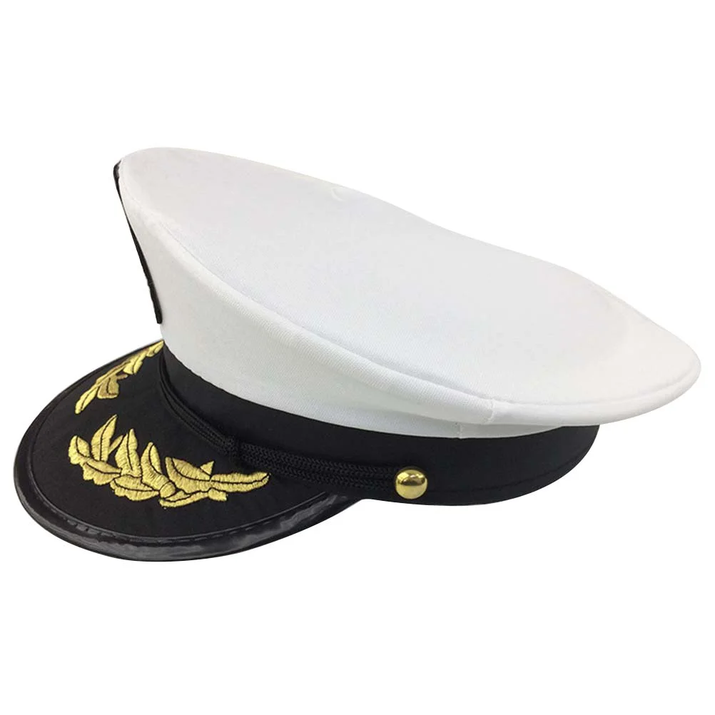 Взрослый Яхта Лодка Корабль Моряк Капитан Костюм Шляпа Военно-морской Адмирал 3D Вышитая Капитанская Шляпа Украшение Вечеринки Изображение 0