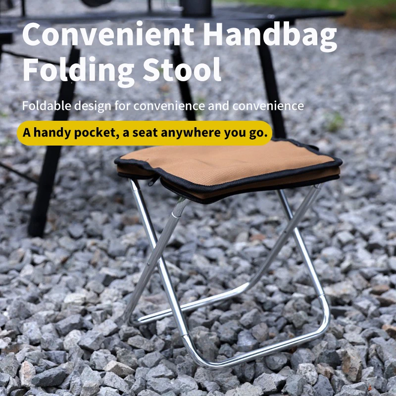  Складной стул для кемпинга Стул для кемпинга на открытом воздухе Стул для пикника с сумкой на молнии Рыбалка Походный рюкзак Стул Алюминиевый сплав Изображение 0
