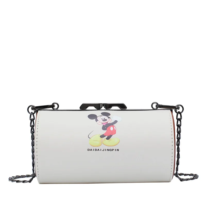 Disney Микки Маус осенняя сумка-мессенджер через плечо женская модная цепочка маленькая круглая сумка с монетой леди Минни Сумка для мобильного телефона Изображение 1