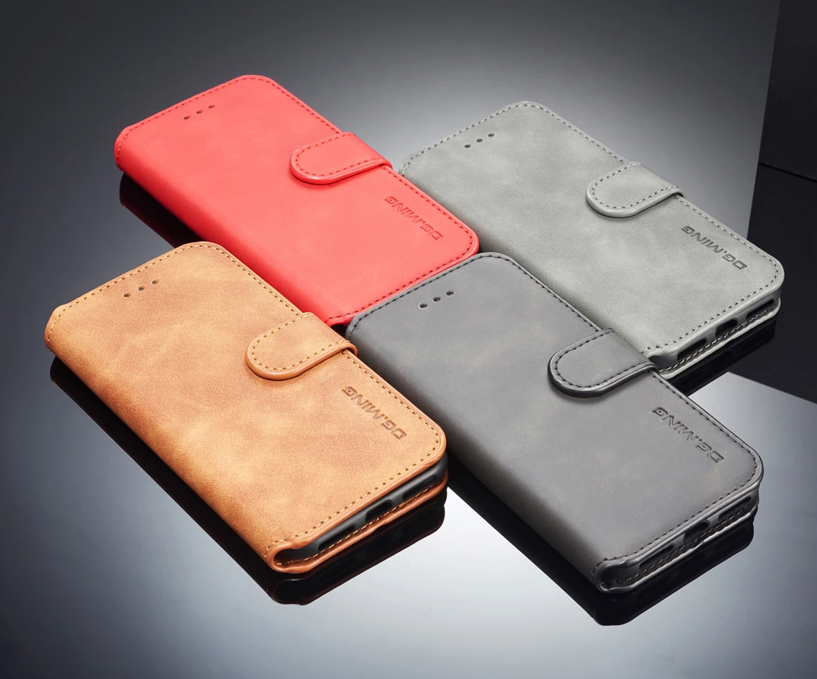 Flip Cover Case Ретро PU кожаный кошелек Сумка Держатель для iPhone 13 12 11 Pro Max X XS XR 6 6S 7 8 Plus Подставка для слотов для карт Изображение 1