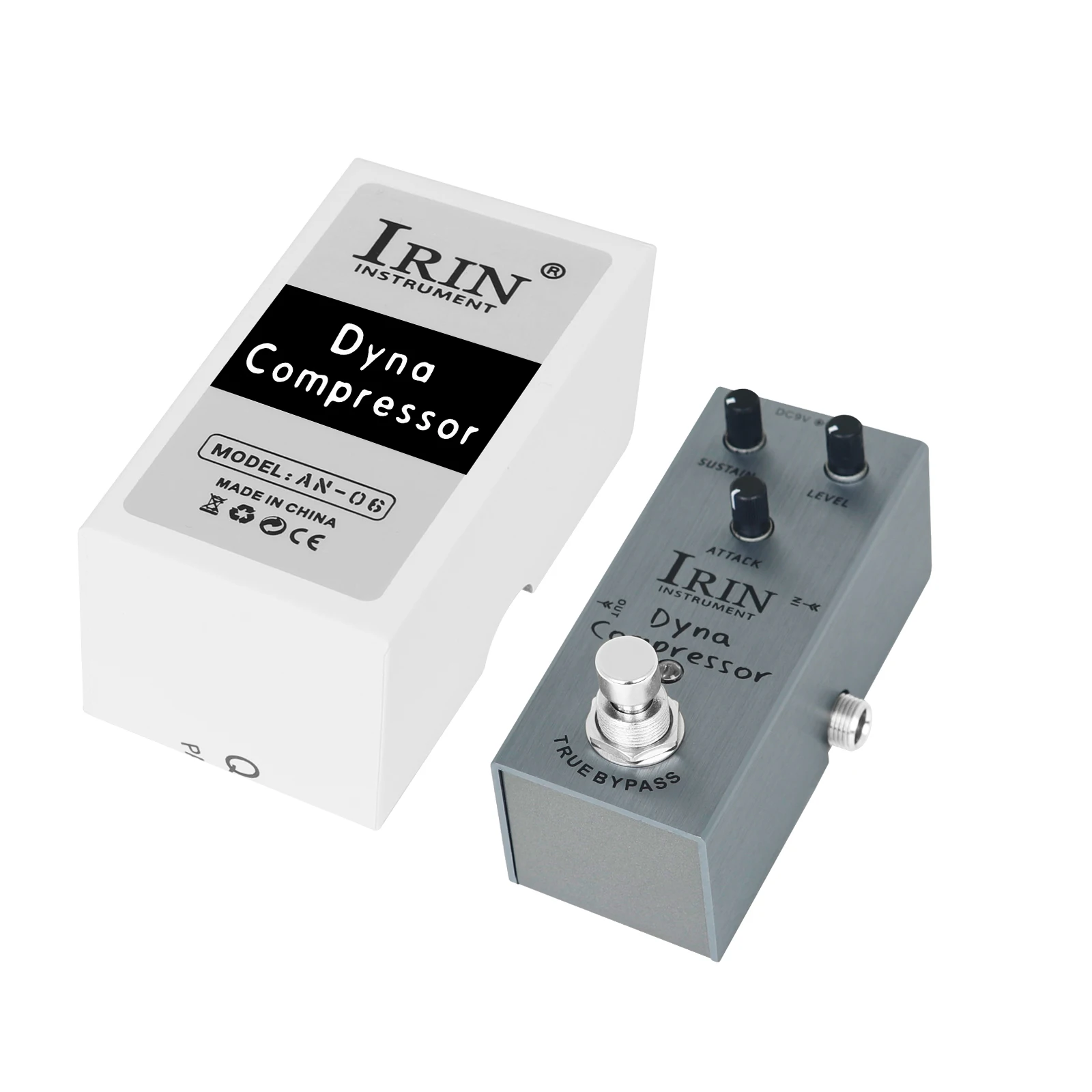 IRIN AN-06 Динамический компрессор Гитарная педаль эффектов с адаптером 9 В Воссоздание Классический компрессор Ross Малошумная гитарная педаль Изображение 1