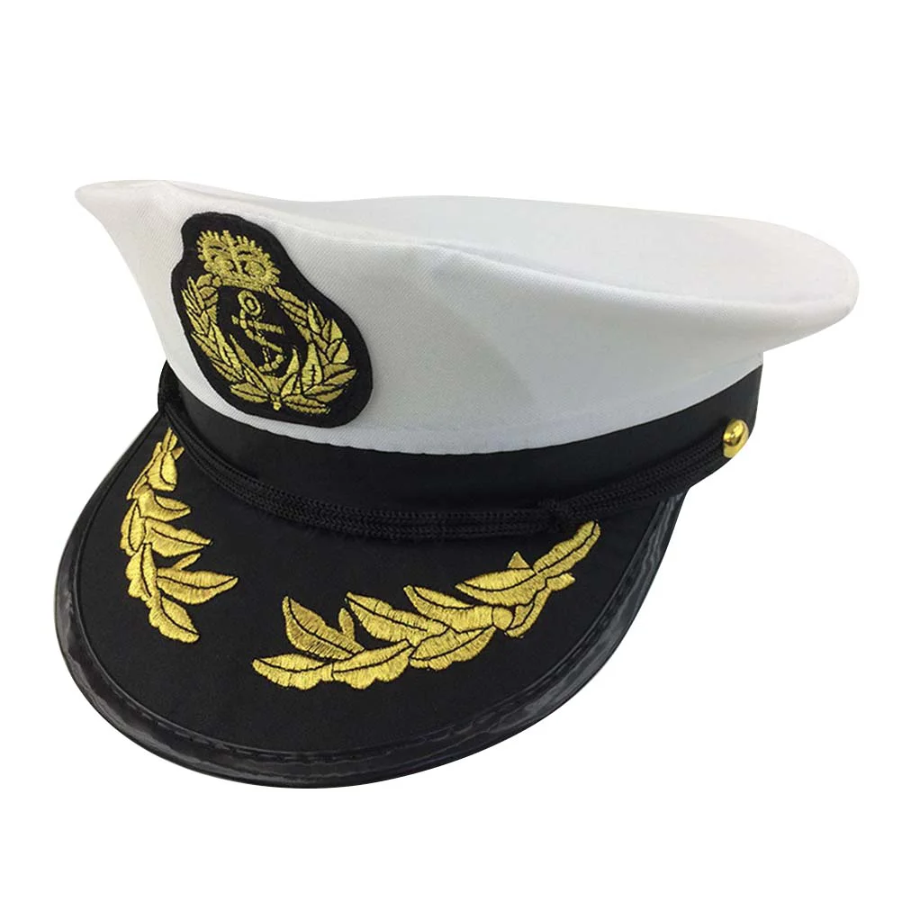 Взрослый Яхта Лодка Корабль Моряк Капитан Костюм Шляпа Военно-морской Адмирал 3D Вышитая Капитанская Шляпа Украшение Вечеринки Изображение 1