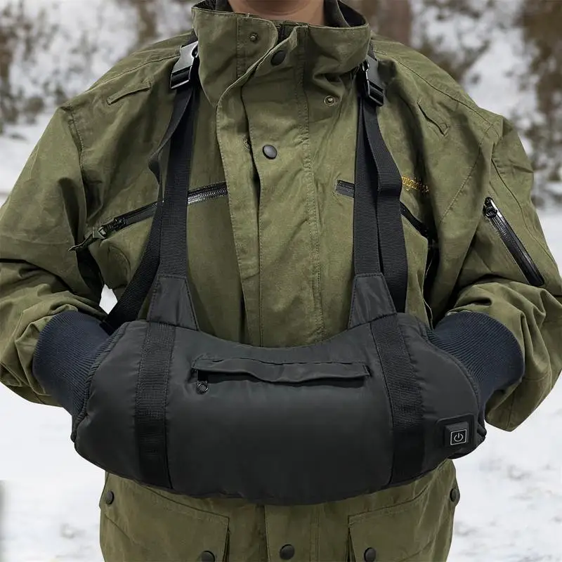  Зимняя электрическая грелка для рук Муфта Термоперчатка для холодной погоды Термоперчатка Поясная сумка для зимней охоты Катание на лыжах Кемпинг Изображение 1
