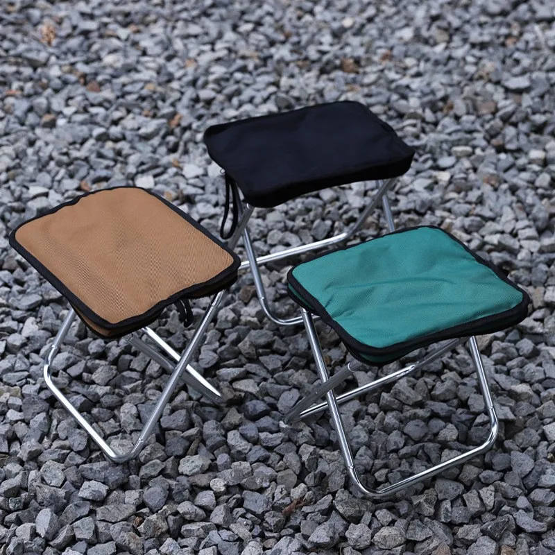  Складной стул для кемпинга Стул для кемпинга на открытом воздухе Стул для пикника с сумкой на молнии Рыбалка Походный рюкзак Стул Алюминиевый сплав Изображение 1