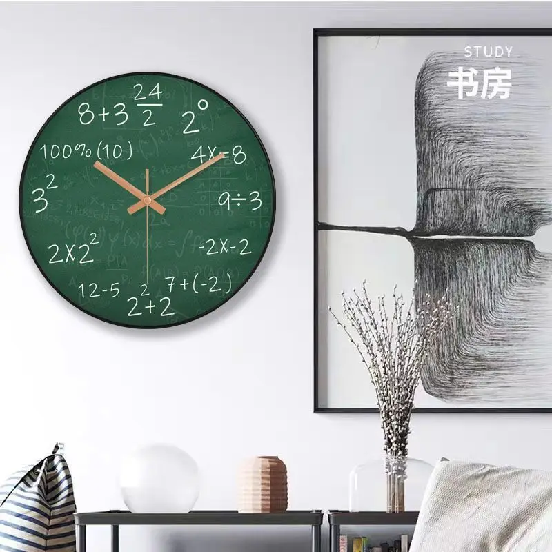 Современные минималистичные часы Творческая личность Blackboard Математические часы в стиле минимализма Изображение 1
