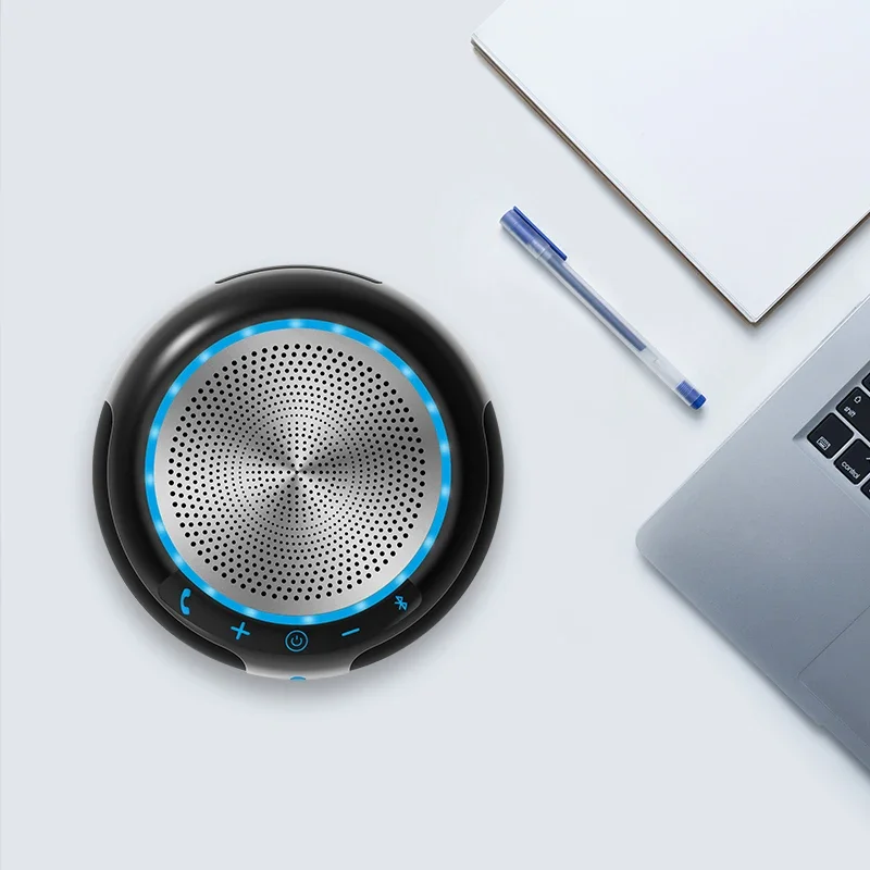 2022 Новый высококачественный интеллектуальный спикерфон Беспроводной микрофон для конференций Динамик Портативный USB-динамик для конференц-зала Изображение 2