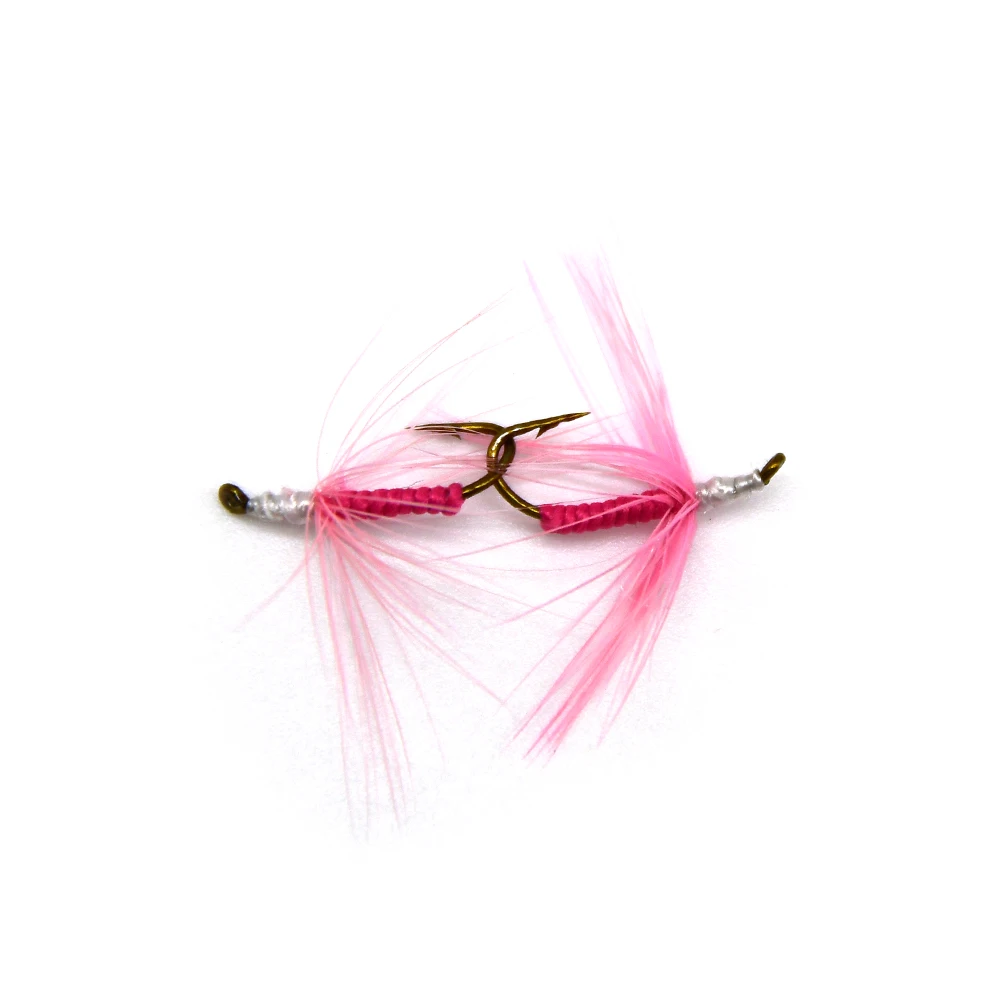 MNFT 10 шт. 12 # Розовое тело Личинки Мухи Форель Рыбалка Приманка Изображение 2
