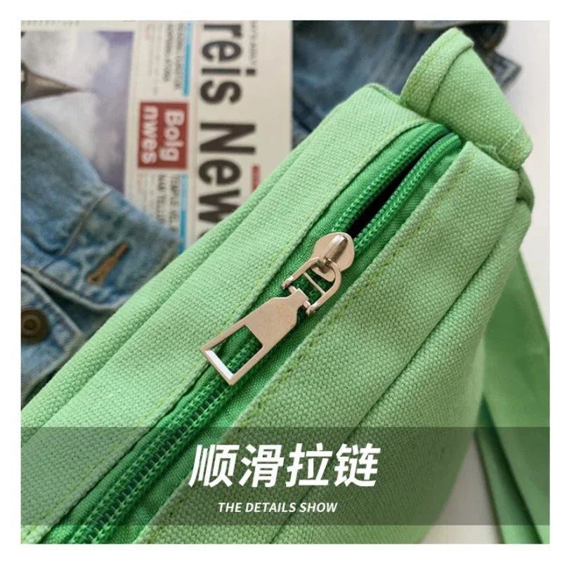 Сумка через плечо большой емкости в японском стиле 2023 Новая женская модная простая сумка Commuter Messenger Tote Canvas Изображение 4