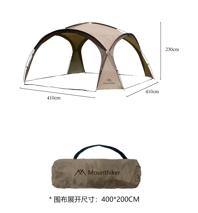8-10 человек Открытый кемпинг Купольные палатки Легкая Роскошная Круглая Большая Навесная Палатка Большой Навес Изображение 5