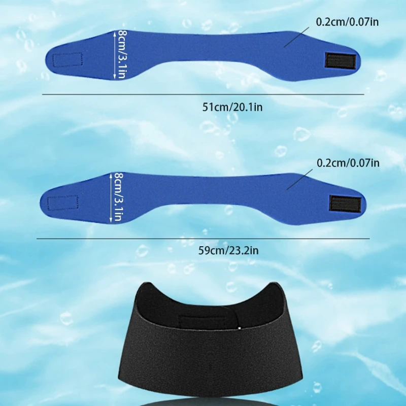 Дропшиппинг Плавание Ушная повязка для волос Душ Плавание Повязка на голову Защита воды для взрослых детей Изображение 5